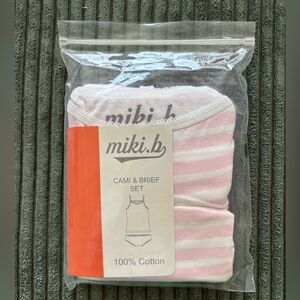 Pink Stripe Cami & Brief Set - Kids Pajamas